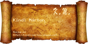 Kindl Márton névjegykártya