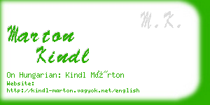 marton kindl business card